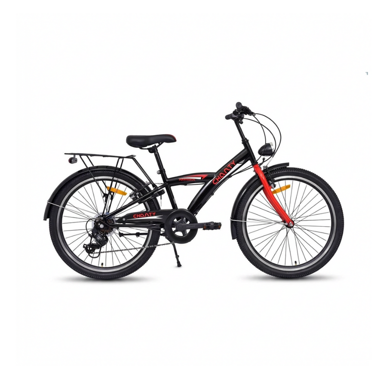 Chanty 24" Kinderfiets – Jongen – Zwart/Rood – 7 versnellingen & V-brakes